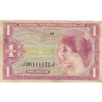 JAV. 1965 m. 1 doleris. VF-