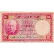 Islandija. 1928 m. 10 kronų. VF-