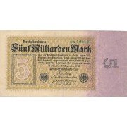 Vokietija. 1923 m. 5.000.000.000 markių. VF