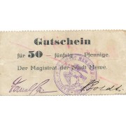Lenkija / Gnevas. 1914 m. 50 pfennigų. VF-