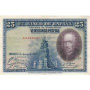 Ispanija. 1928 m. 25 pesetos. VF