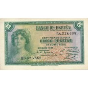 Ispanija. 1935 m. 5 pesetos. XF+