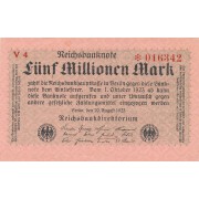Vokietija. 1923 m. 5.000.000 markių. VF+