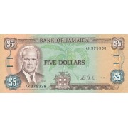 Jamaika. 1985 m. 5 doleriai. VF+