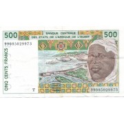 Togas. 1999 m. 500 frankų. VF