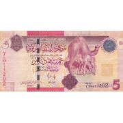 Libija. 2009 m. 5 dinarai. P72. VF-
