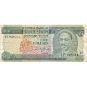 Barbadosas. 1975 m. 5 doleriai. VF-
