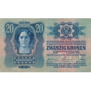 Austrija-Vengrija. 1913 m. 20 kronų. VF-
