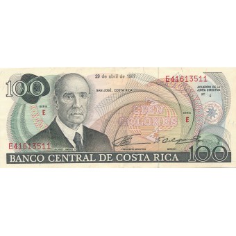 Kosta Rika. 1987 m. 100 kolonų. VF