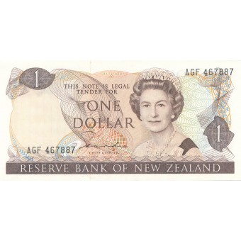 Naujoji Zelandija. 1981-1992 m. 1 doleris. P169a. VF