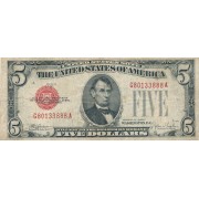 JAV. 1928 m. 5 doleriai. F