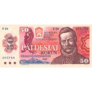 Čekoslovakija. 1987 m. 50 korunų. P96a. UNC