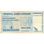 Zimbabvė. 2008 m. 100.000.000.000 dolerių. VF-