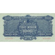 Čekoslovakija. 1944 m. 1.000 korunų. SPECIMEN. aUNC