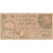 Indonezija. 1946 m. 5 rupijos. F