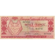 Ruanda. 1969 m. 1.000 frankų. VF-