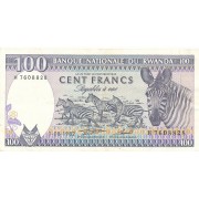 Ruanda. 1982 m. 100 frankų. VF-