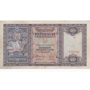 Slovakija. 1940 m. 50 korunų. VF-