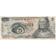 Meksika. 1971 m. 5 pesai. VF-