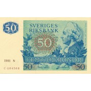Švedija. 1981 m. 50 kronų. aUNC
