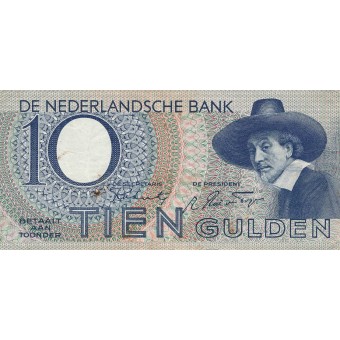 Nyderlandai. 1943 m. 10 guldenų. VF-