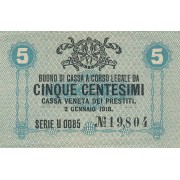 Italija / Venecija. 1918 m. 5 centesimai. VF