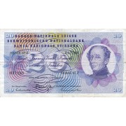 Šveicarija. 1970 m. 20 frankų. VF-