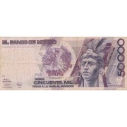 Meksika. 1990 m. 50.000 pesų. VF-