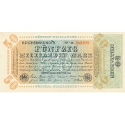Vokietija. 1923 m. 50.000.000.000 markių. VF+