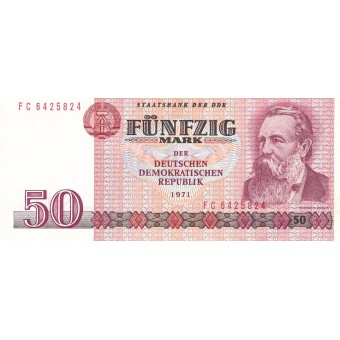 Vokietija / VDR. 1971 m. 50 markių. XF