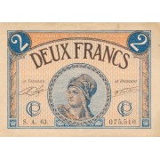 Prancūzija / Paryžius. 1920 m. 2 frankai. VF