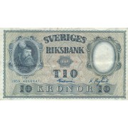 Švedija. 1959 m. 10 kronų. VF