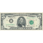 JAV. 1963 m. 5 doleriai. VF