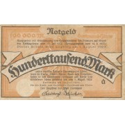 Vokietija / Dortmundas. 1923 m. 100.000 markių. F