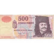 Vengrija. 1998 m. 500 forintų. VF