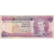 Barbadosas. 1988 m. 20 dolerių. VF-