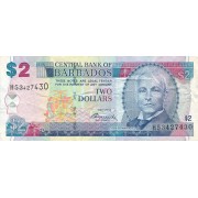 Barbadosas. 2012 m. 2 doleriai. VF