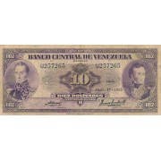Venesuela. 1958 m. 10 bolivarų. F