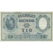 Švedija. 1955 m. 10 kronų. VF-