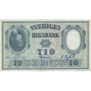 Švedija. 1954 m. 10 kronų. VF