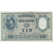 Švedija. 1952 m. 10 kronų. VF