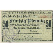 Labguva. 1918-1921 m. 50 pfennigų. 4 skaičiai. XF+