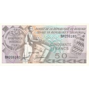 Burundis. 1989 m. 50 frankų. VF