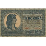 Vengrija. 1919 m. 10 koronų. F