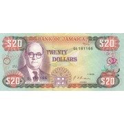 Jamaika. 1991 m. 20 dolerių. VF