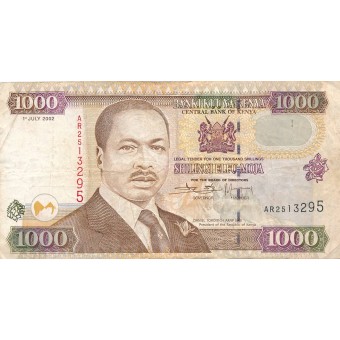 Kenija. 2002 m. 1.000 šilingų. VF-