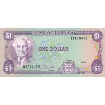Jamaika. 1987 m. 1 doleris. XF