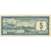 Nyderlandų Antilai. 1972 m. 5 guldenai. VF-