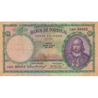 Portugalija. 1949 m. 20 eskudų. VF-