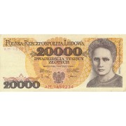 Lenkija. 1989 m. 20.000 zlotų. VF